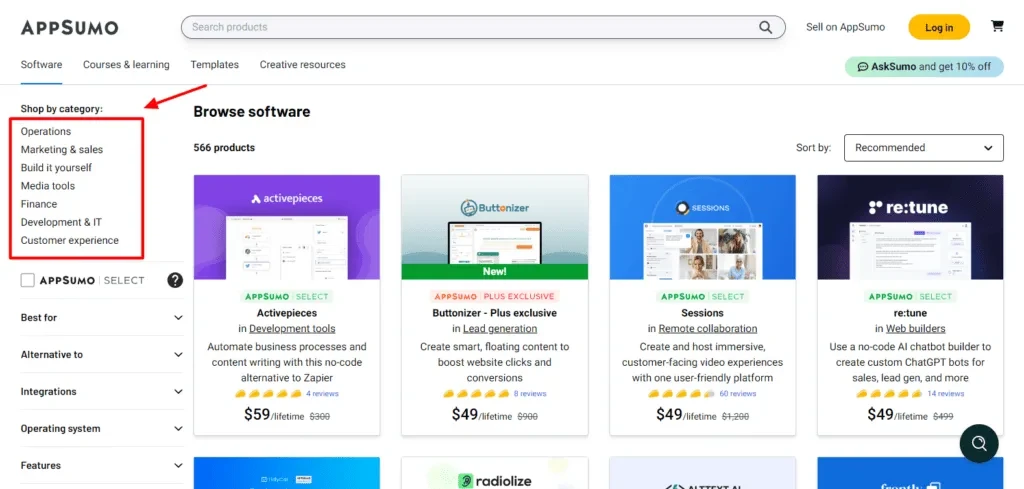 AppSumo Software Marketplace & Featured Lifetime Deals