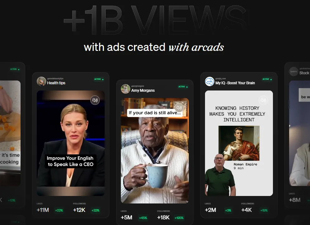 Arcads vertical 9:16 UGC video ad creative featuring dynamic animated captions and authentic creator delivery