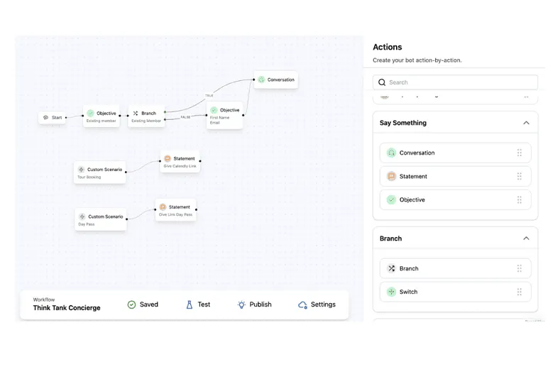 CloseBot drag and drop job flow builder interface