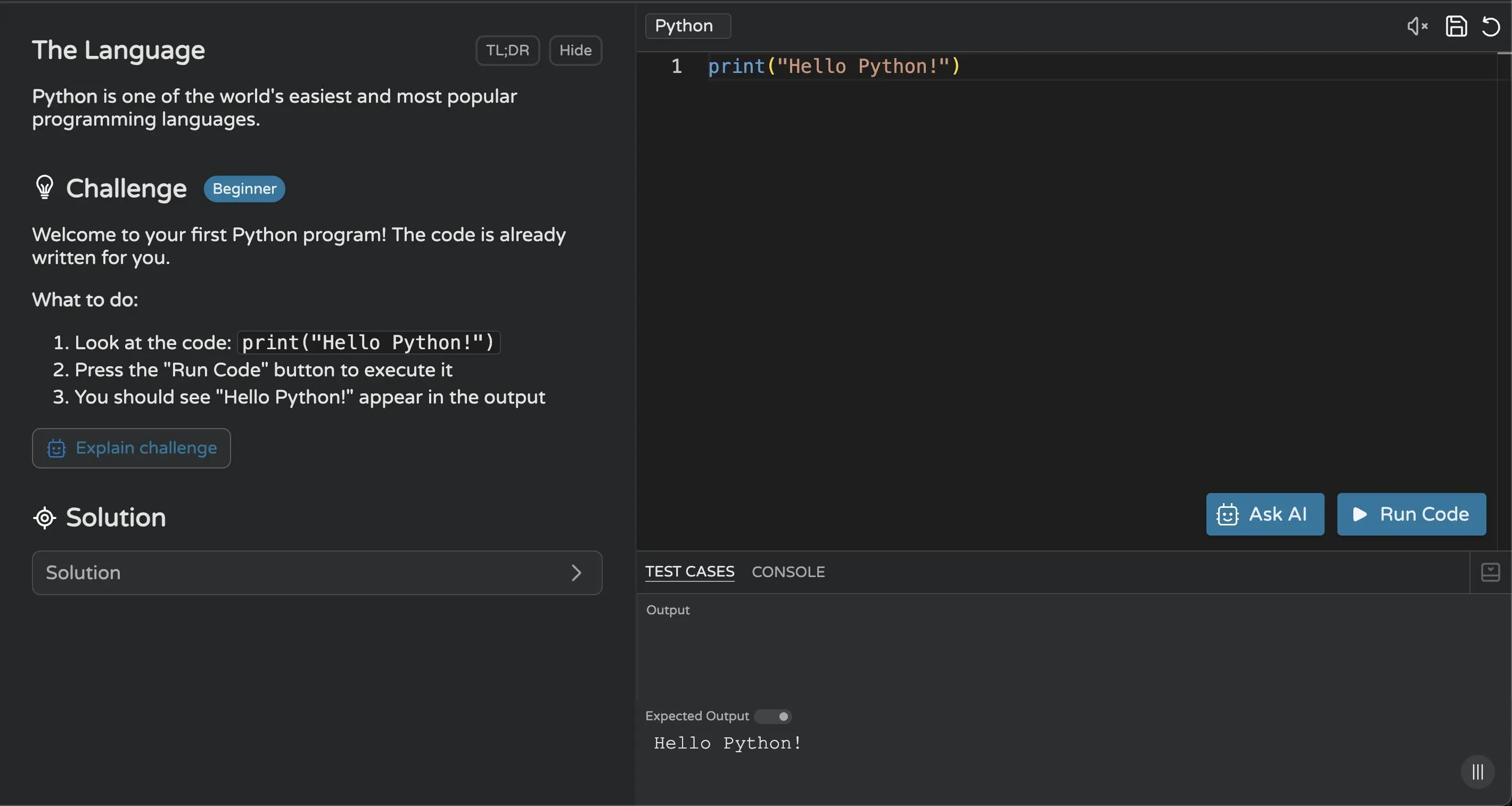 Coddy Interactive In-Browser Code Editor and Test Runner