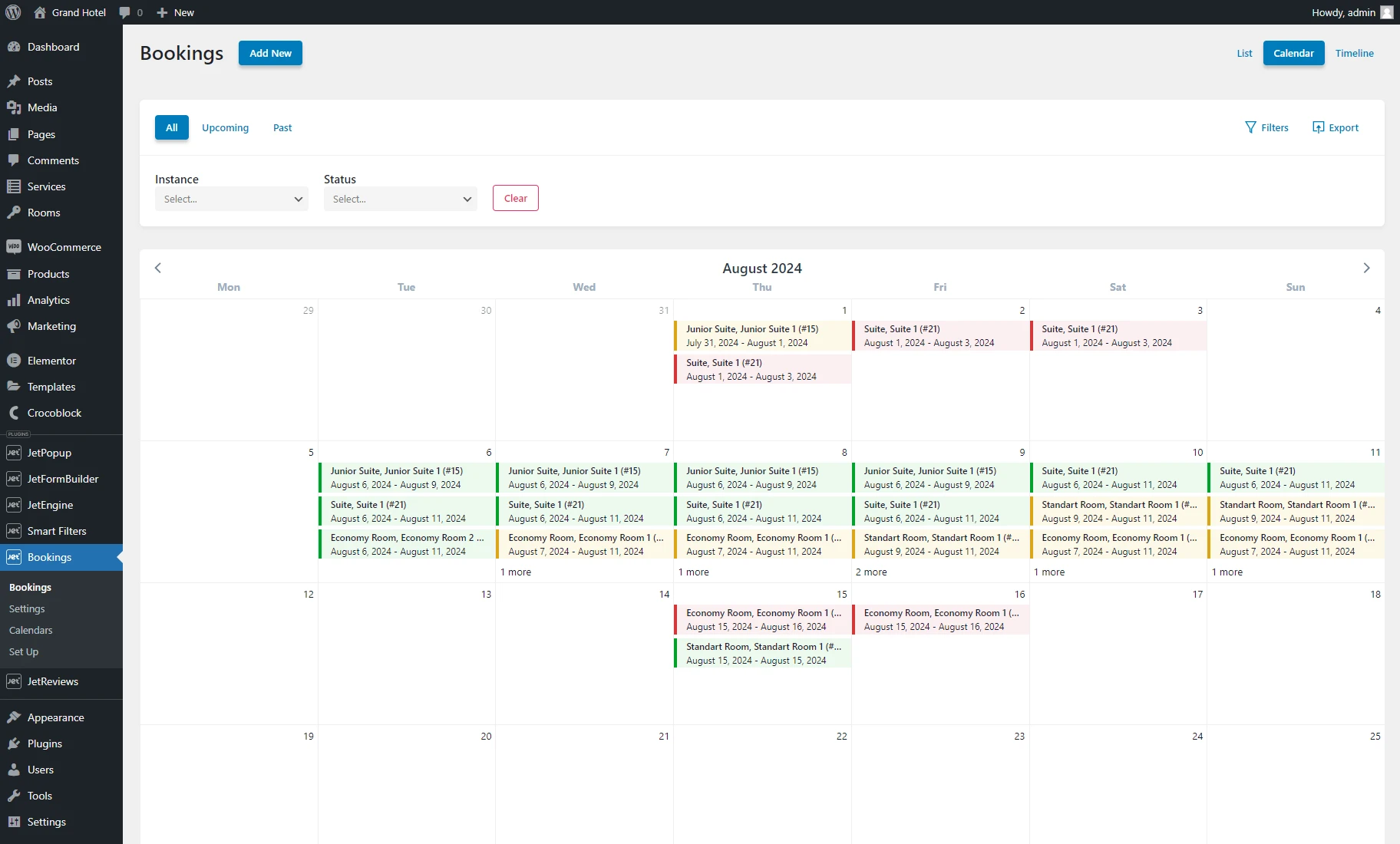 Crocoblock JetBooking Appointment & Reservation Calendar