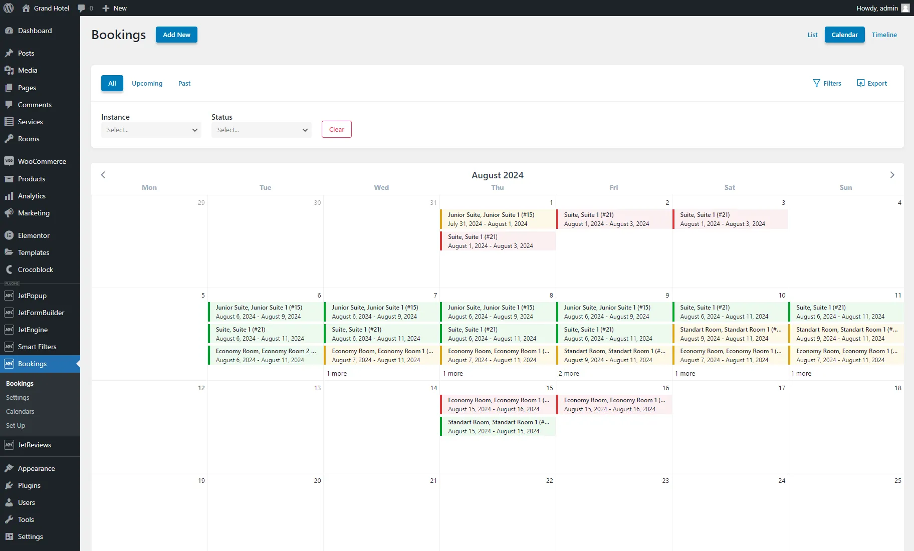 Crocoblock JetBooking Appointment & Reservation Calendar