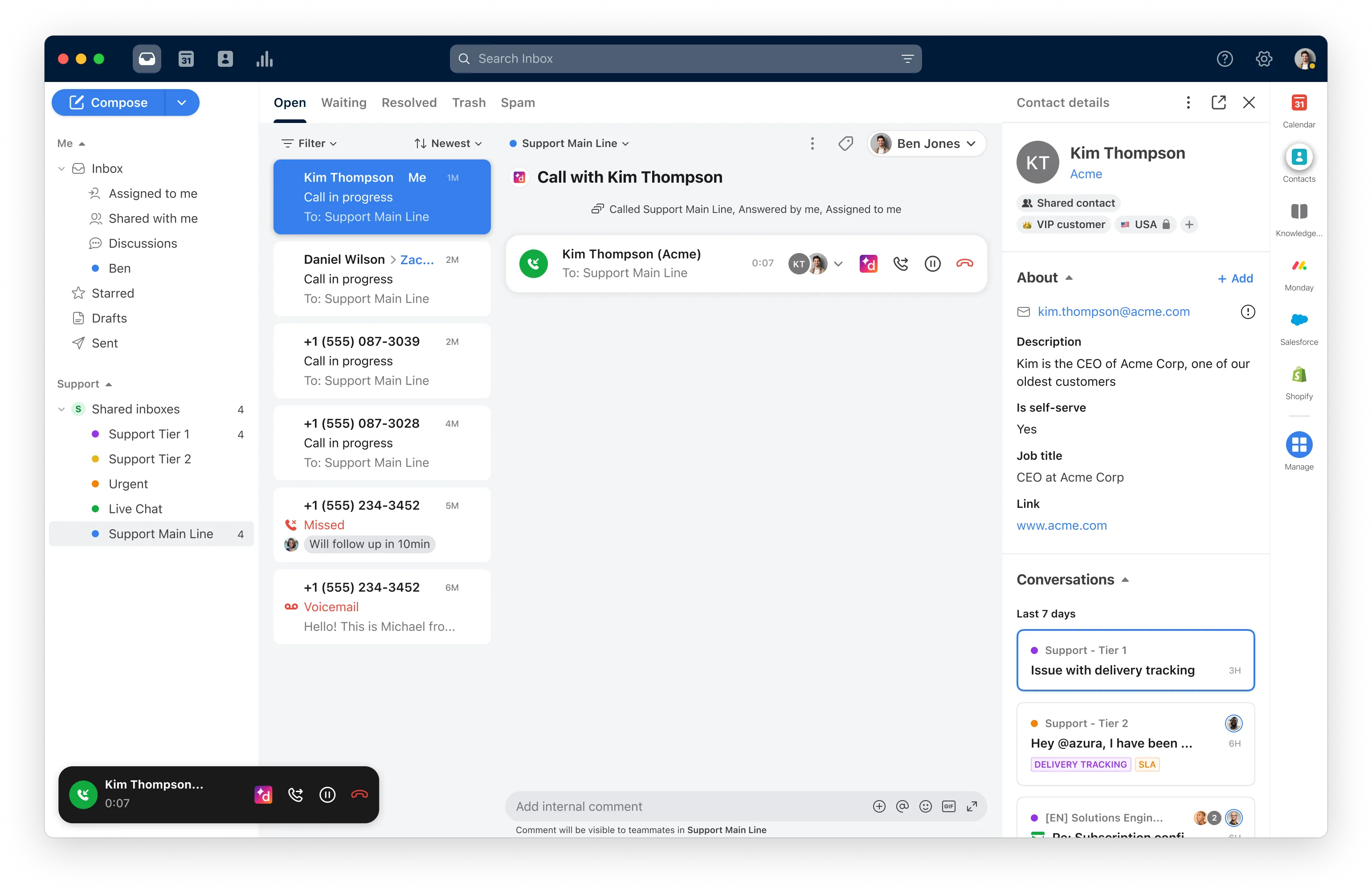 Dialpad Unified Workspace Desktop Interface