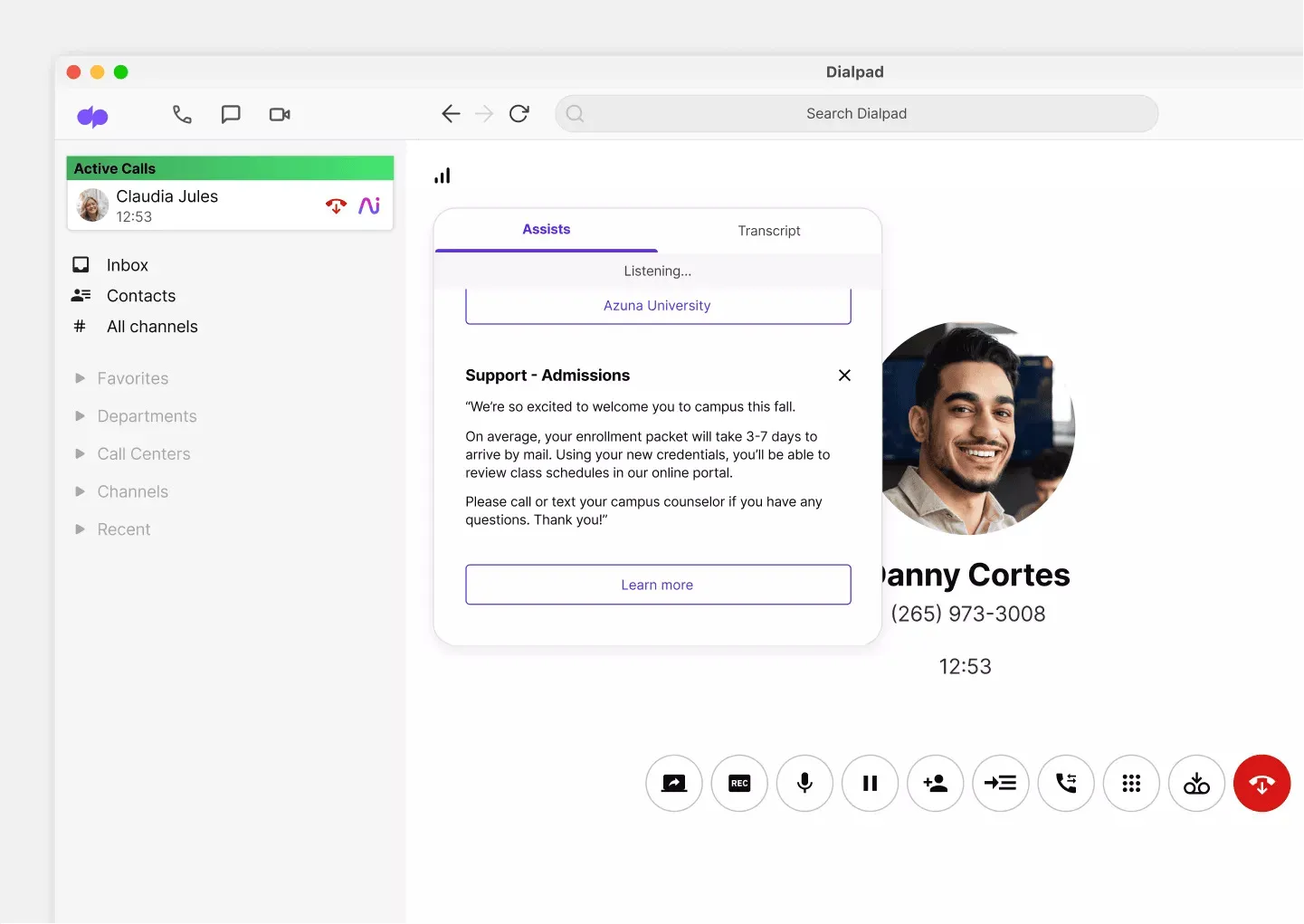 Dialpad Real-Time Assist Cards and Live Sentiment Analysis