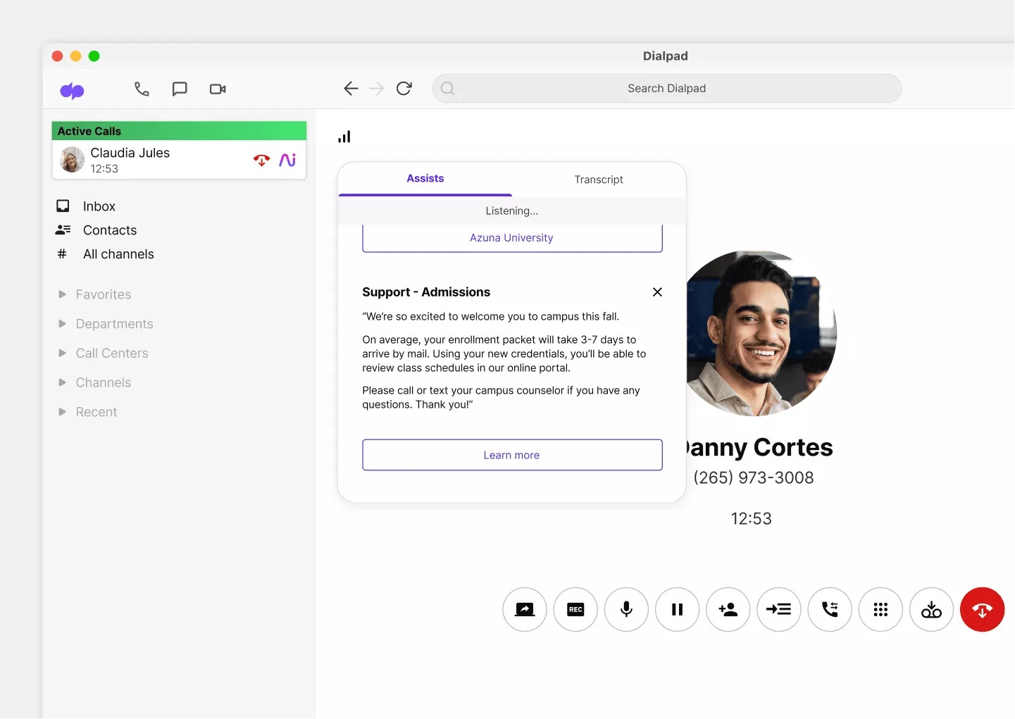 Dialpad Real-Time Assist Cards and Live Sentiment Analysis