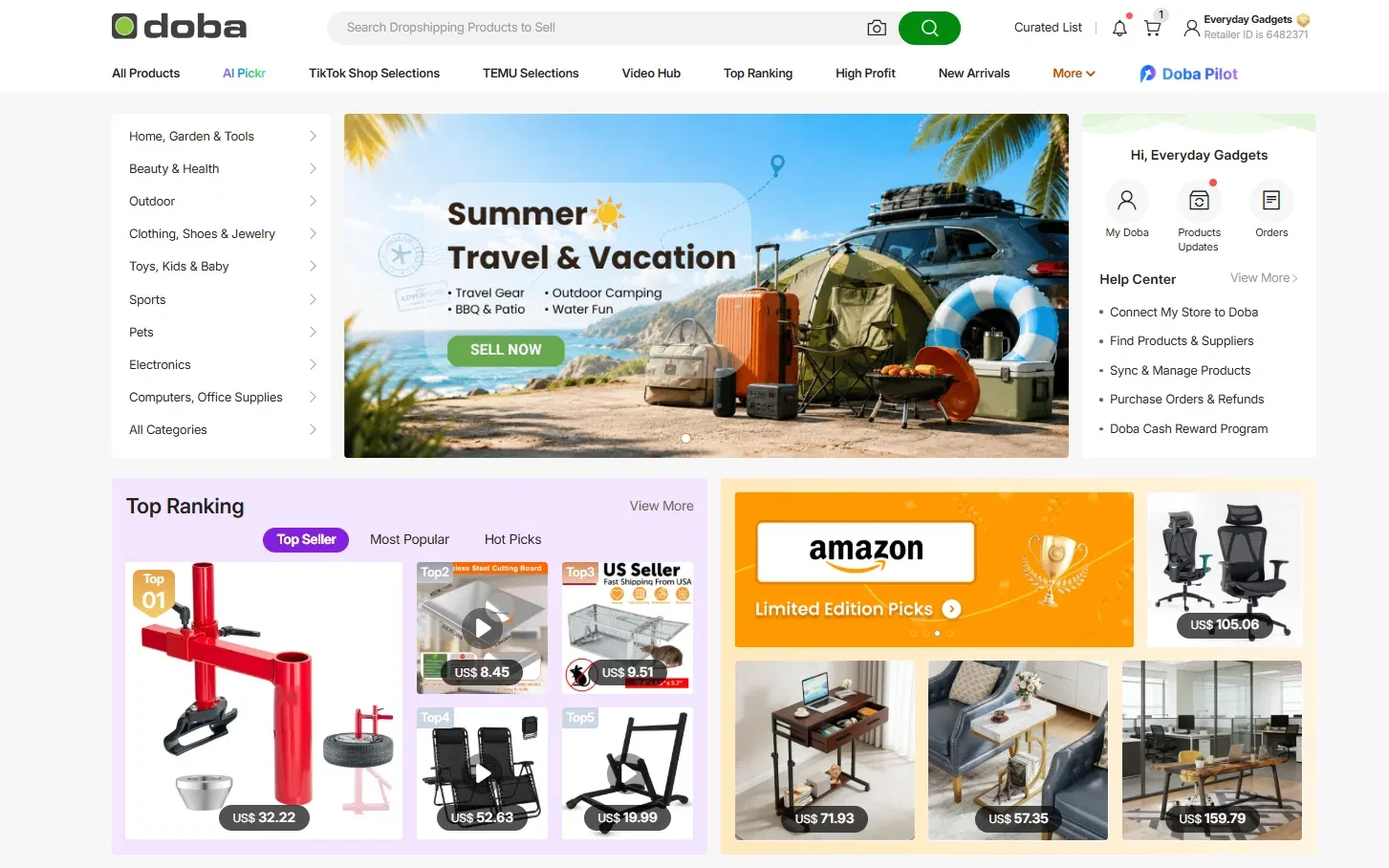 Doba Dropshipping Product Catalog & Verified US Suppliers