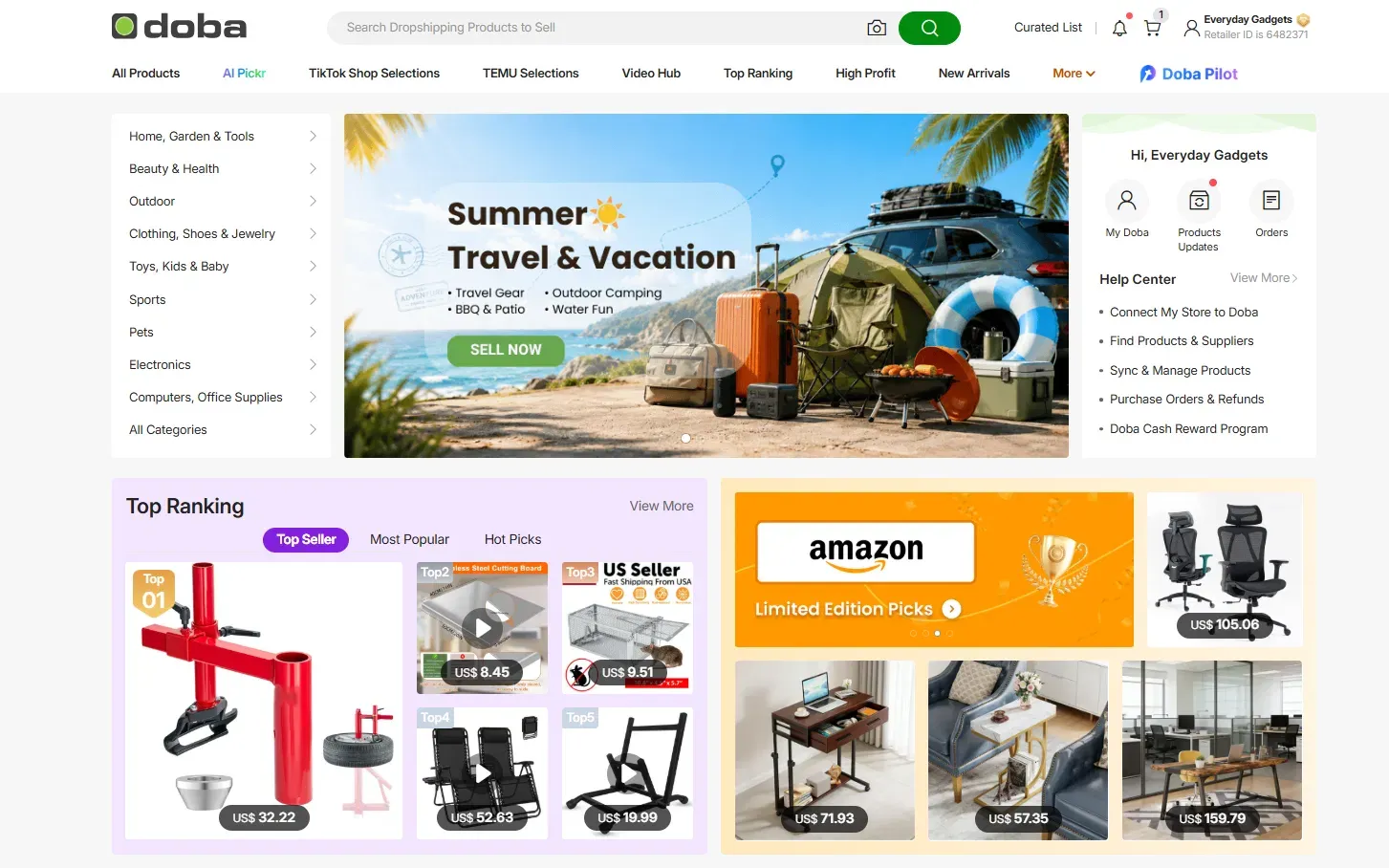 Doba Dropshipping Product Catalog & Verified US Suppliers