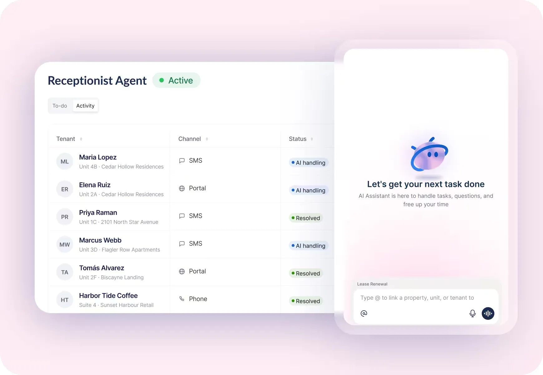 DoorLoop AI Assistant and Automated Tenant Communication Interface