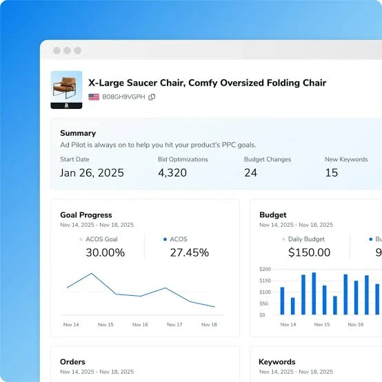 Helium 10 Adtomic Amazon PPC Campaign Management Dashboard