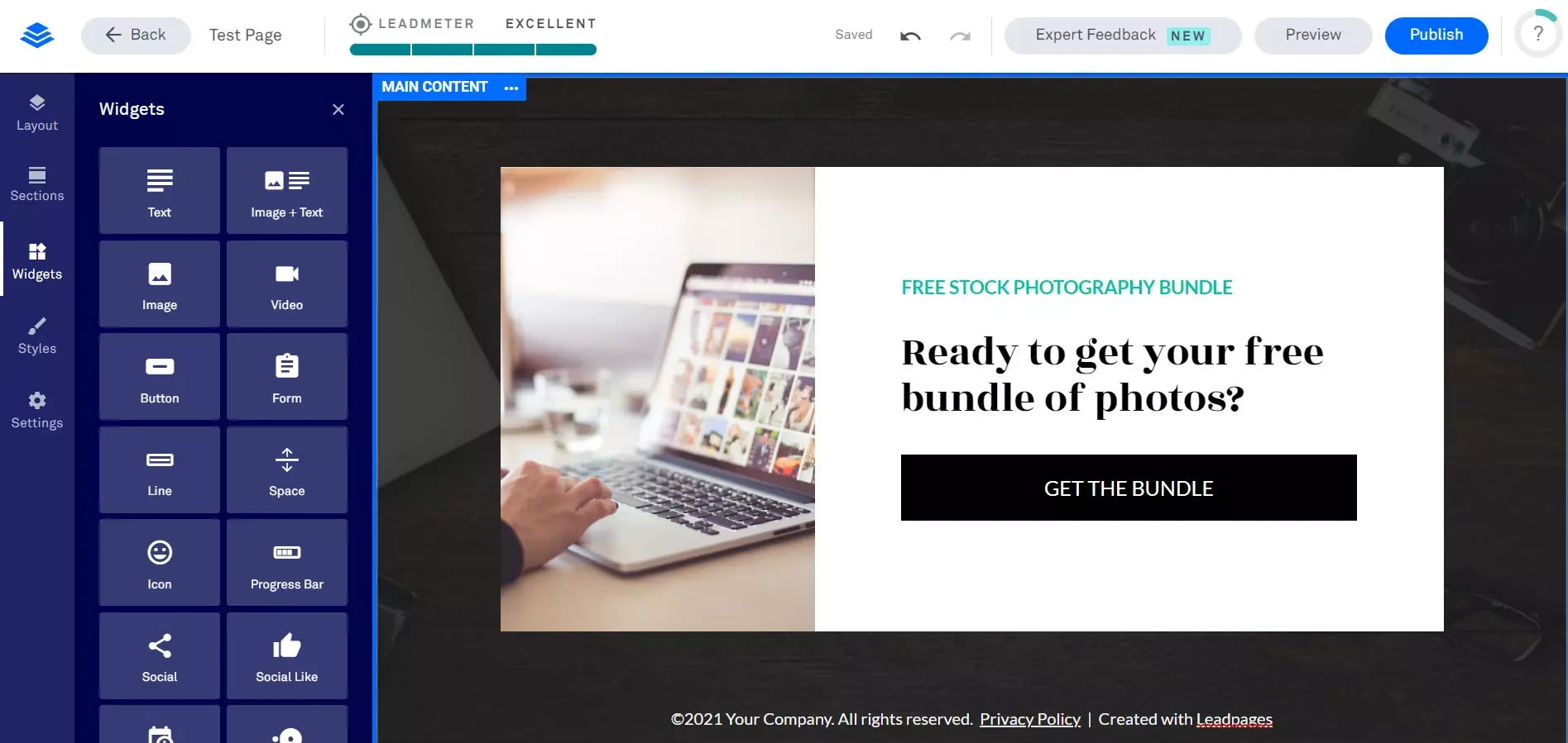 Leadpages Visual Drag-and-Drop Landing Page Builder