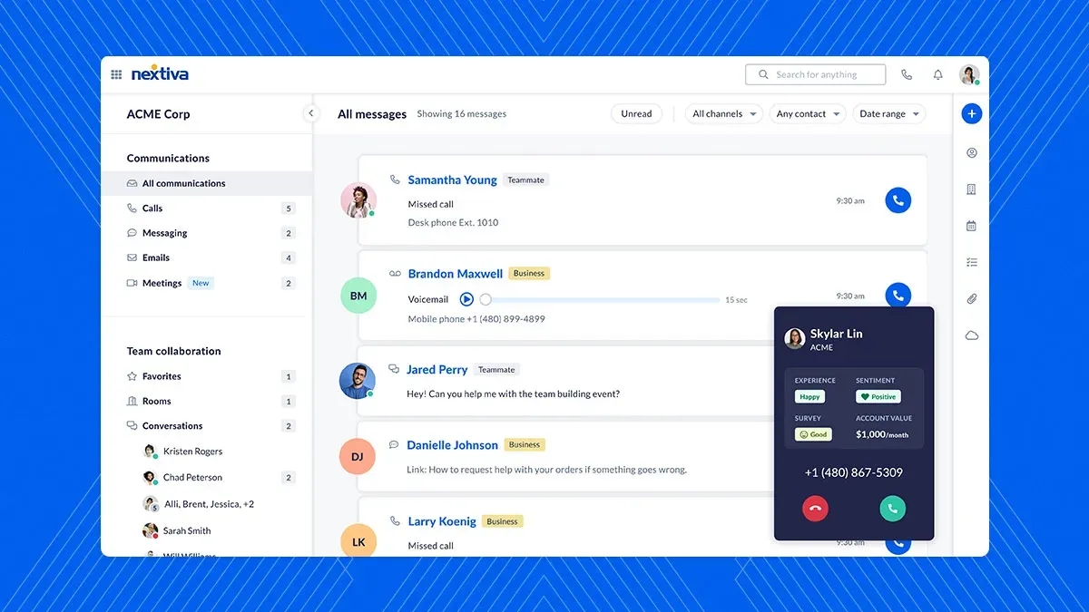 NextivaONE Desktop App Unified Omnichannel Workspace
