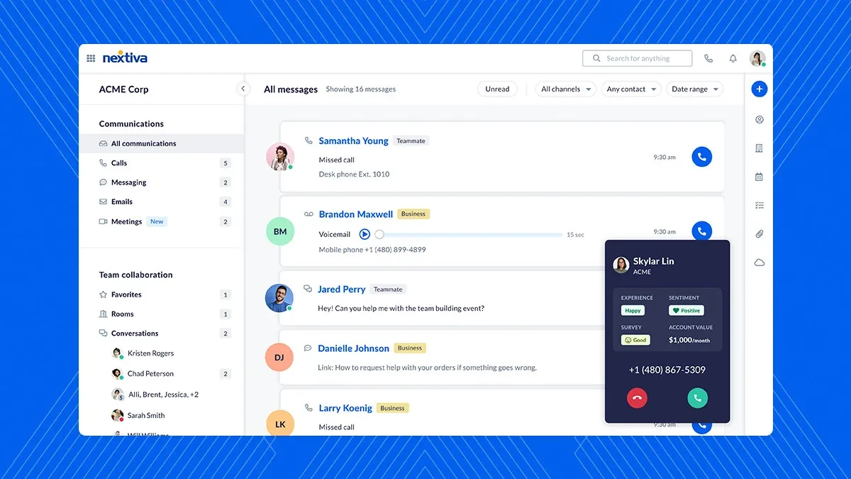 NextivaONE Desktop App Unified Omnichannel Workspace