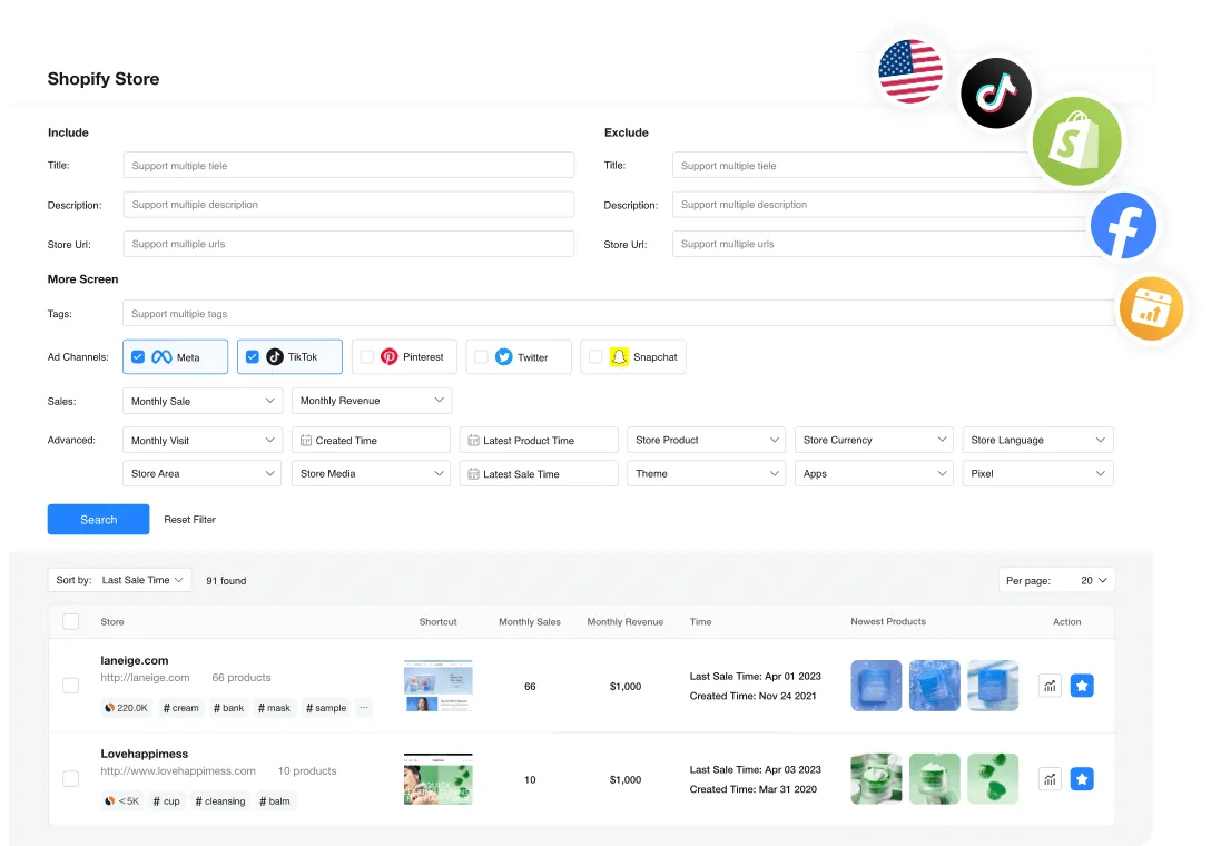 PiPiADS Integrated PPSpy Shopify Store Sales Tracker