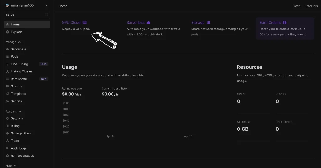 RunPod Serverless AI Endpoint Auto-Scaling Dashboard