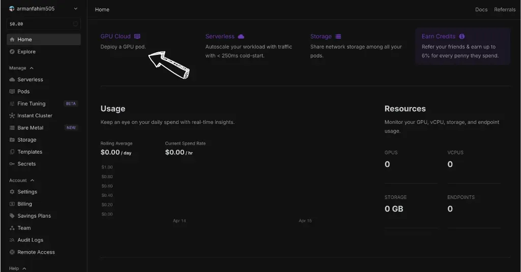 RunPod Serverless AI Endpoint Auto-Scaling Dashboard
