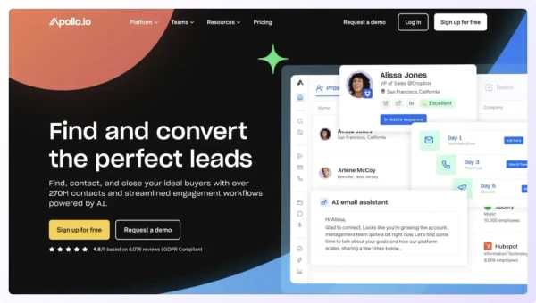 Apollo.io product screenshot
