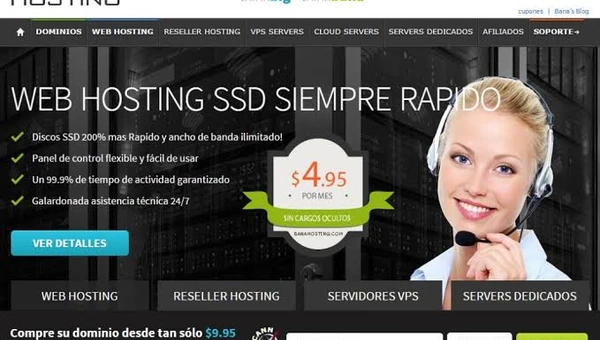 BanaHosting product screenshot