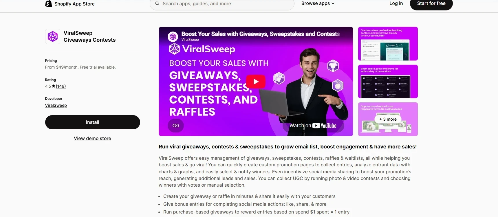 ViralSweep Shopify App Integration