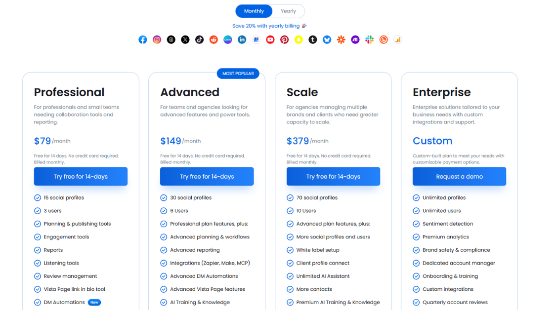 Vista Social Review : Pricing and Value