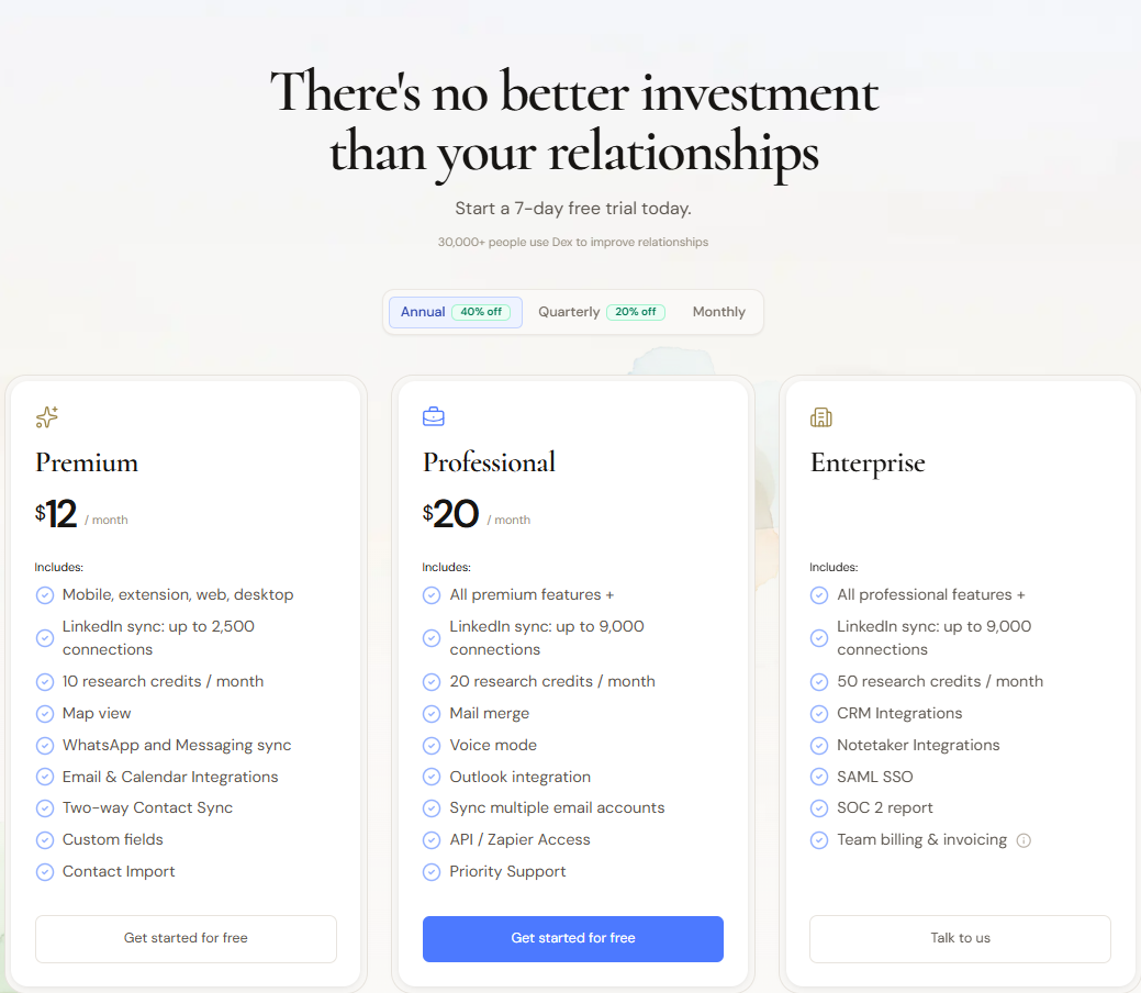 Dex Pricing 2026