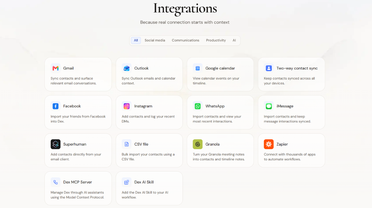 Dex Integrations